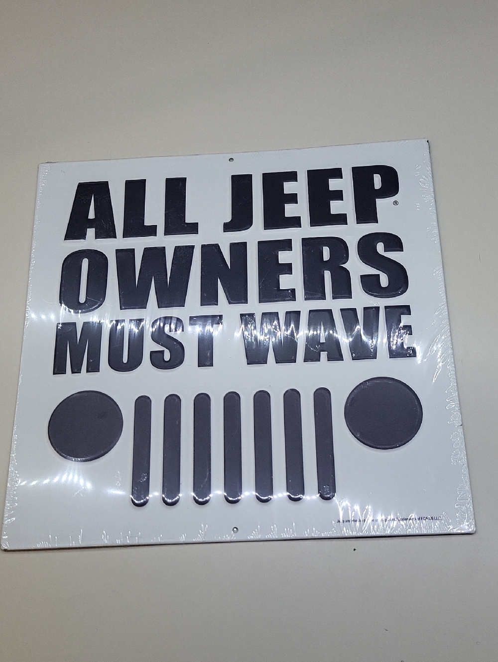 Jeep Black and White Open Road Brands Licensed Product Label